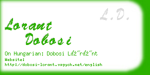 lorant dobosi business card